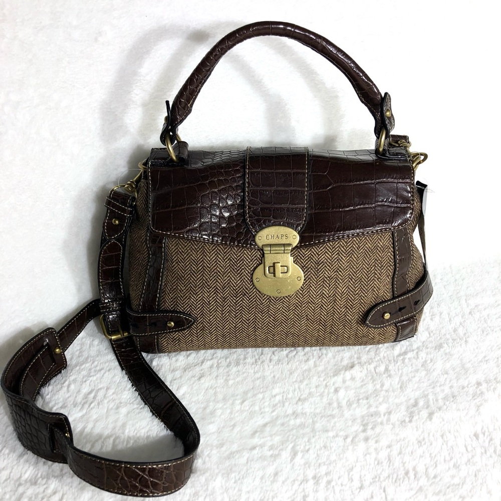 Chaps Sorbonne Herringbone Purse